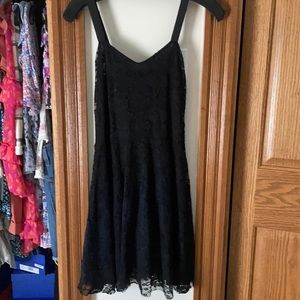 Free People Black Navy Ombré lace dress, Small